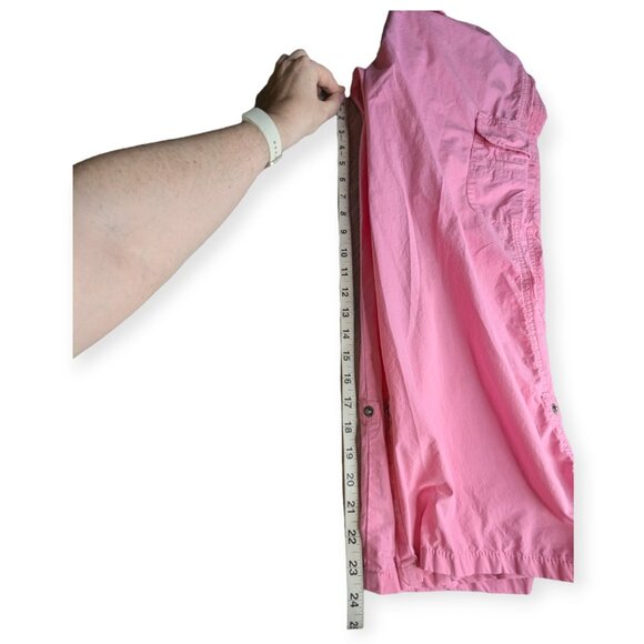 Caribbean Joe Pink Cropped Cargo Pants with Adjustable Length Size 8 - Picture 13 of 14